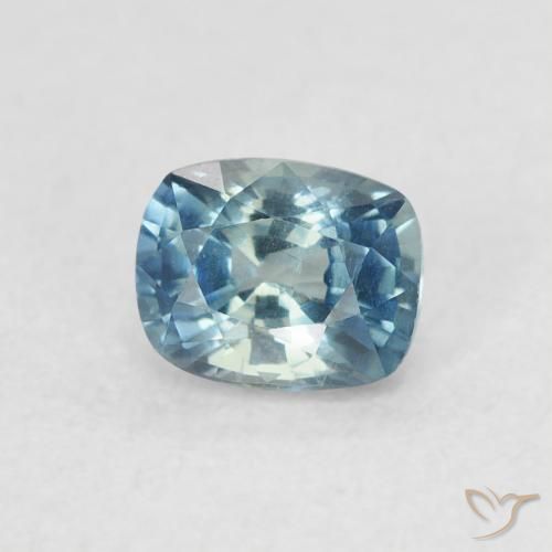 Zaffiro Teal-blu naturale da 0.61 ct, Cuscino, VVS-VS