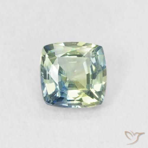 0.43ct Naturale Teal-blu Zaffiro, Cuscino, VVS-VS