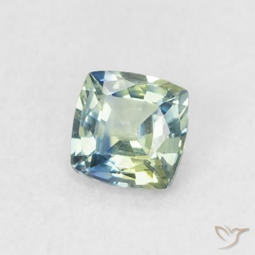 Zaffiro Teal-blu naturale da 0.43 ct, Cuscino, VVS-VS