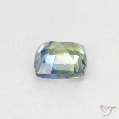 Zaffiro Teal-blu naturale da 0.43 ct, Cuscino, VVS-VS