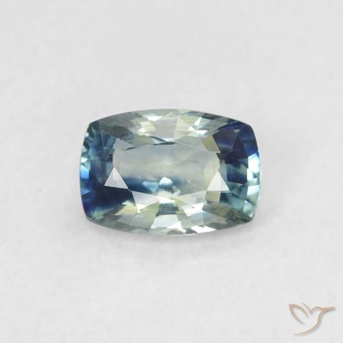 0.62ct Naturale Teal-blu Zaffiro, Cuscino, VVS-VS