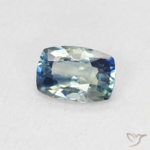Zaffiro Teal-blu naturale da 0.62 ct, Cuscino, VVS-VS