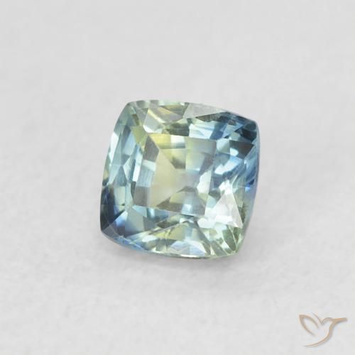 Zaffiro Teal-blu naturale da 0.56 ct, Cuscino, VVS-VS