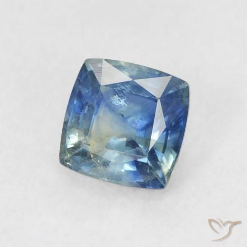 Zaffiro Teal-blu naturale da 0.71 ct, Cuscino, VS-SI
