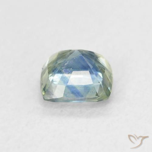 Zaffiro Teal-blu naturale da 0.71 ct, Cuscino, VS-SI