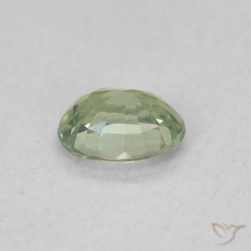 Zaffiro Verde Salvia Chiaro naturale da 0.44 ct, Ovale, VVS-VS