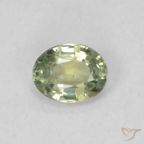 0.43ct Naturale Verde chiaro Zaffiro, Ovale, VVS-VS