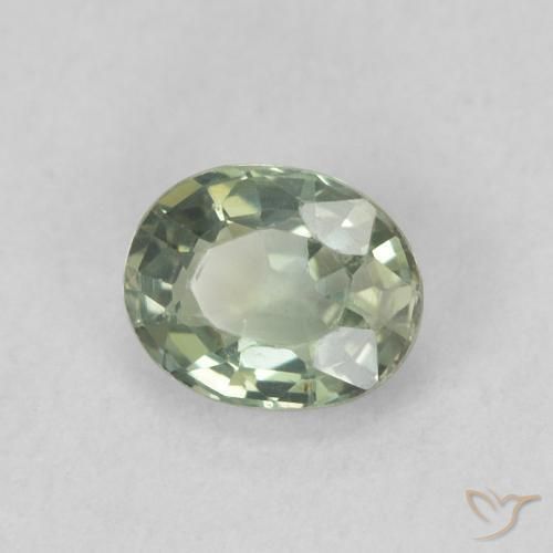 Zaffiro Verde foresta naturale da 0.56 ct, Ovale, VVS-VS