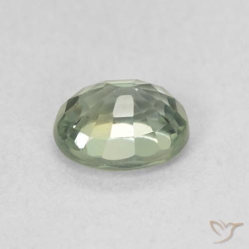 Zaffiro Verde foresta naturale da 0.56 ct, Ovale, VVS-VS