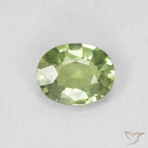 0.39ct Naturale Verde caldo Zaffiro, Ovale, VVS-VS