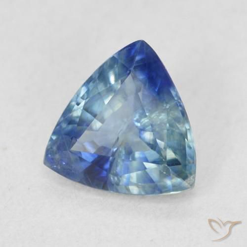 Zaffiro Teal-blu naturale da 0.78 ct, Taglio trillion, VS