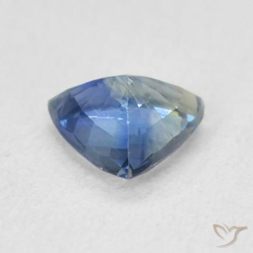 Zaffiro Teal-blu naturale da 0.78 ct, Taglio trillion, VS