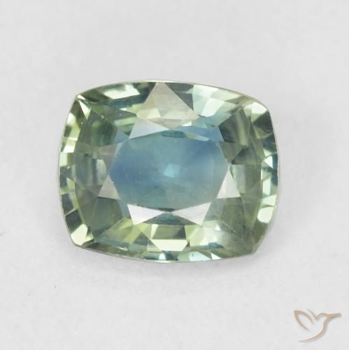 0.79ct Naturale Teal-blu Zaffiro, Cuscino, VS