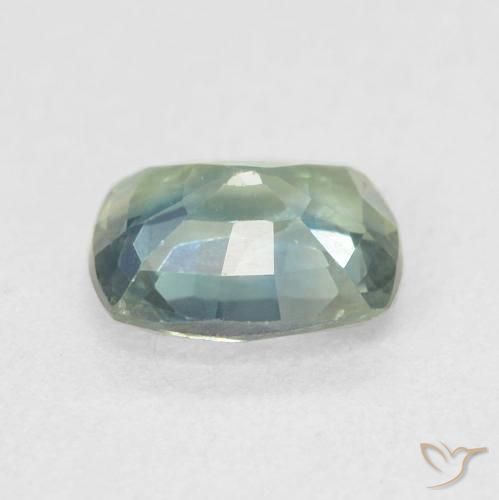 Zaffiro Teal-blu naturale da 0.79 ct, Cuscino, VS