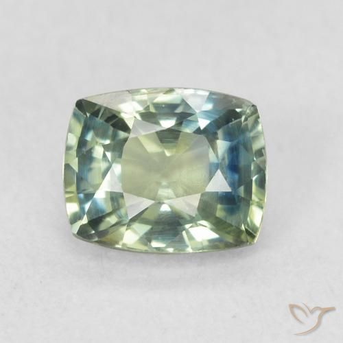 0.78ct Naturale Teal-blu Zaffiro, Cuscino, VS