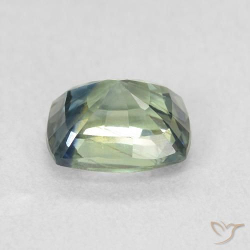 Zaffiro Teal-blu naturale da 0.78 ct, Cuscino, VS