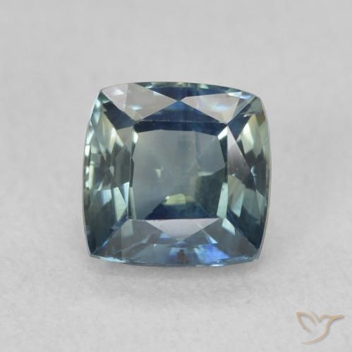0.87ct Naturale Teal-blu Zaffiro, Cuscino, VS