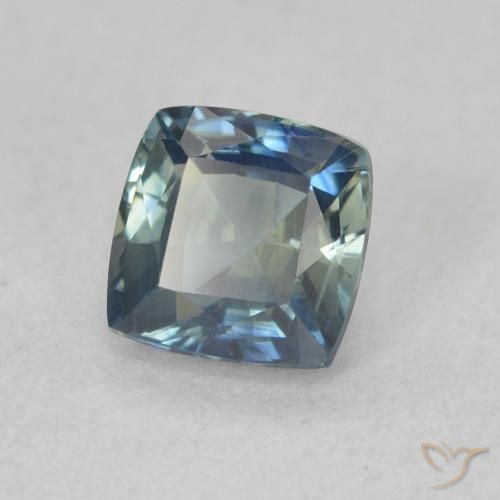 Zaffiro Teal-blu naturale da 0.87 ct, Cuscino, VS
