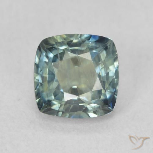 0.87ct Naturale Verdazzurro Zaffiro, Cuscino, VS