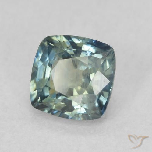 Zaffiro Verdazzurro naturale da 0.87 ct, Cuscino, VS