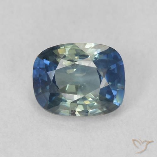 0.73ct Naturale Teal-blu Zaffiro, Cuscino, VS