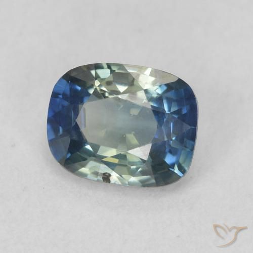Zaffiro Teal-blu naturale da 0.73 ct, Cuscino, VS