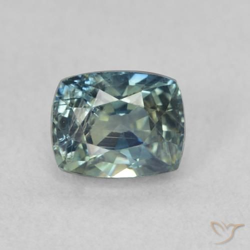 0.74ct Naturale Verdazzurro Zaffiro, Cuscino, VS