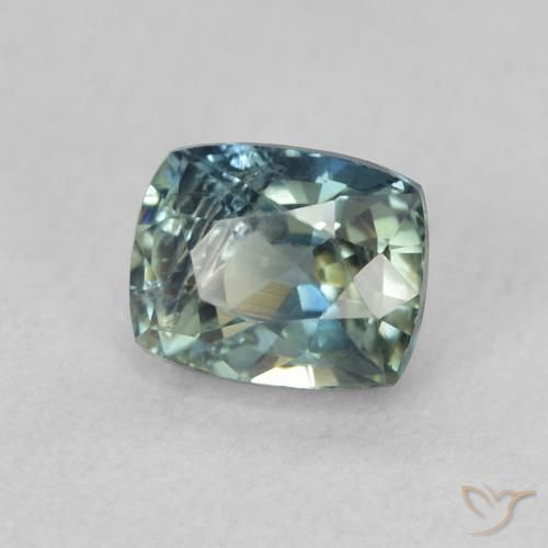 Zaffiro Verdazzurro naturale da 0.74 ct, Cuscino, VS