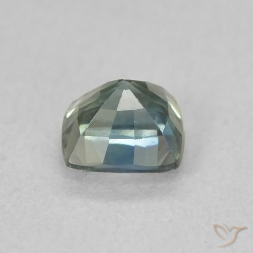 Zaffiro Teal-blu naturale da 0.67 ct, Cuscino, VS