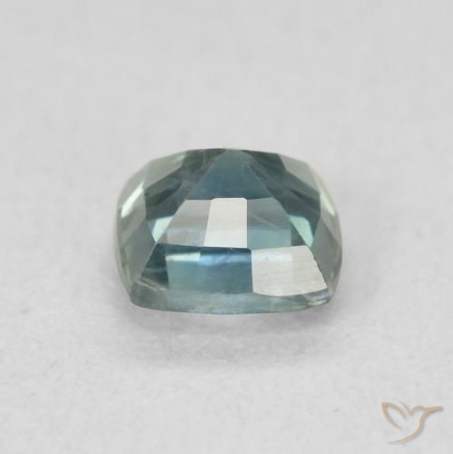 Zaffiro Blu Medio Verde naturale da 0.71 ct, Cuscino, VS