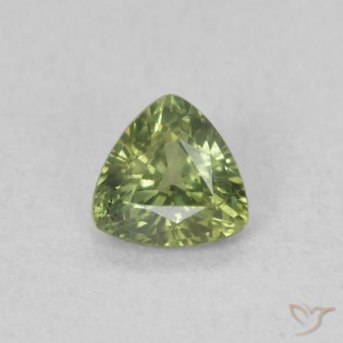 Zaffiro Verde foresta naturale da 0.35 ct, Taglio trillion, VVS-VS