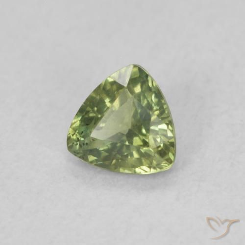 Zaffiro Verde foresta naturale da 0.35 ct, Taglio trillion, VVS-VS