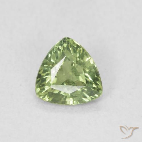 0.39ct Naturale Verde medio Zaffiro, Taglio trillion, VVS-VS