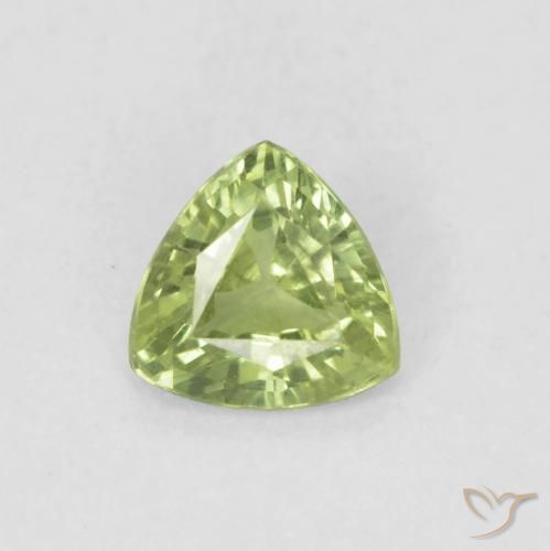 0.40ct Naturale Verde chiaro e vivace Zaffiro, Taglio trillion, VVS-VS