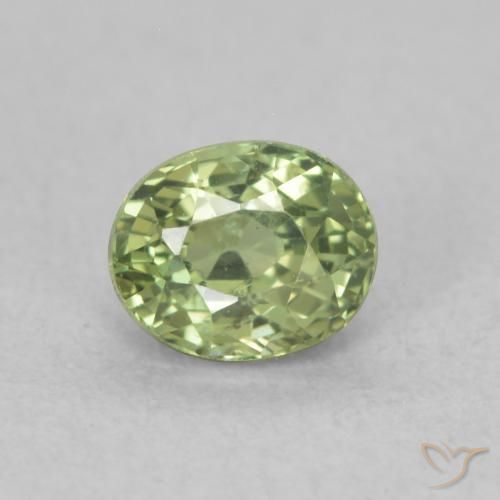 0.66ct Naturale Verde medio Zaffiro, Ovale, VVS-VS