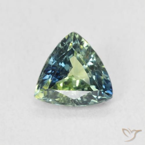 0.59ct Naturale Verdazzurro Zaffiro, Taglio trillion, VVS