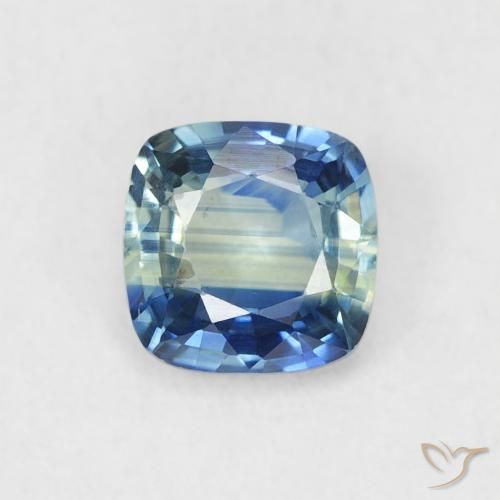 0.70ct Naturale Teal-blu Zaffiro, Cuscino, VVS