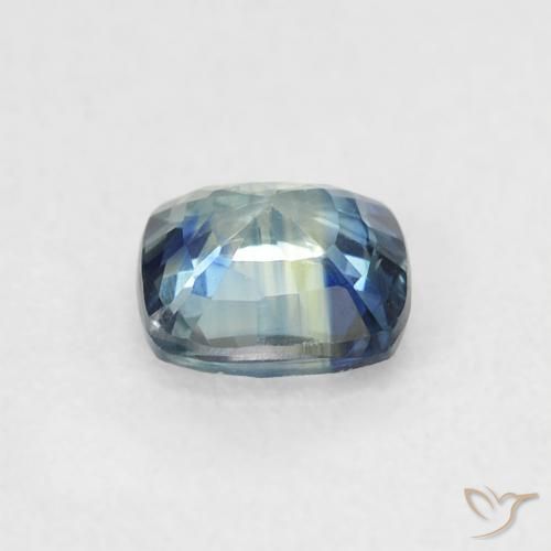 Zaffiro Teal-blu naturale da 0.70 ct, Cuscino, VVS