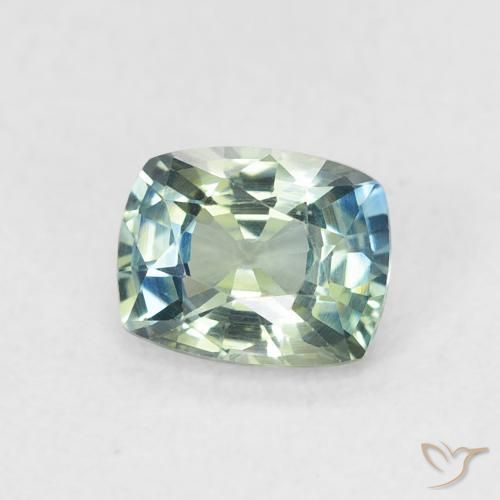 Zaffiro Teal-blu naturale da 0.73 ct, Cuscino, VVS