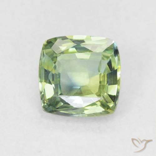 0.79ct Naturale Verde medio Zaffiro, Cuscino, VVS