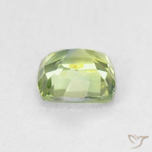 Zaffiro Verde medio naturale da 0.79 ct, Cuscino, VVS