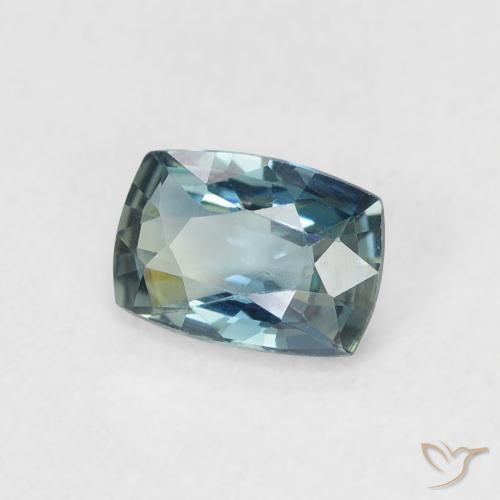 Zaffiro Teal-blu naturale da 0.67 ct, Cuscino, VVS