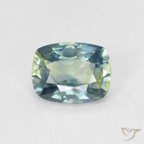 0.64ct Naturale Teal-blu Zaffiro, Cuscino, VVS