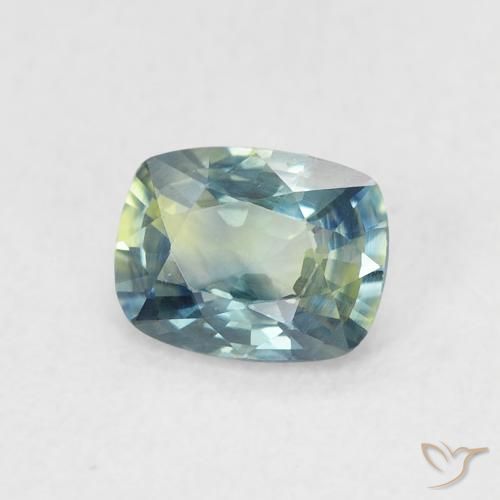 Zaffiro Teal-blu naturale da 0.64 ct, Cuscino, VVS