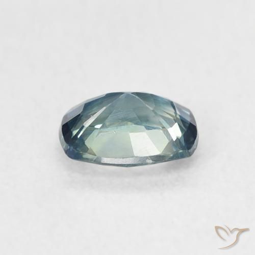 Zaffiro Teal-blu naturale da 0.64 ct, Cuscino, VVS