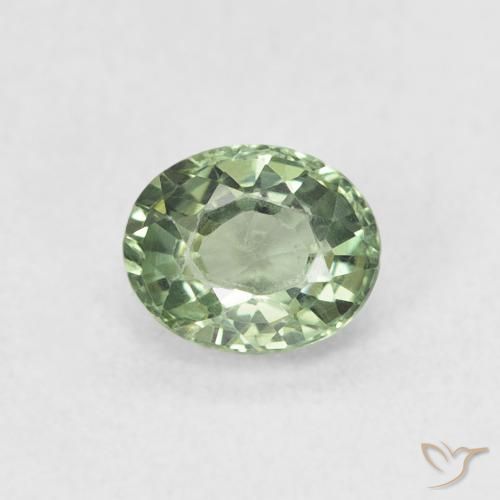 0.55ct Naturale Verde medio Zaffiro, Ovale, VVS-VS