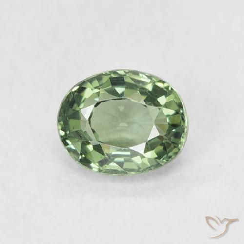 0.62ct Naturale Verde scuro Zaffiro, Ovale, VVS-VS