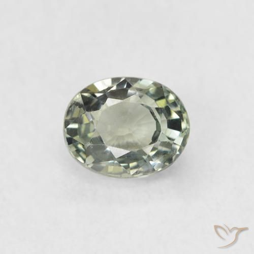 0.56ct Naturale Verde medio Zaffiro, Ovale, VVS-VS