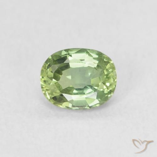 0.44ct Naturale Verde caldo Zaffiro, Ovale, VVS-VS
