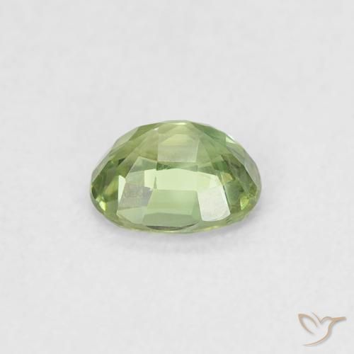 Zaffiro Verde caldo naturale da 0.44 ct, Ovale, VVS-VS